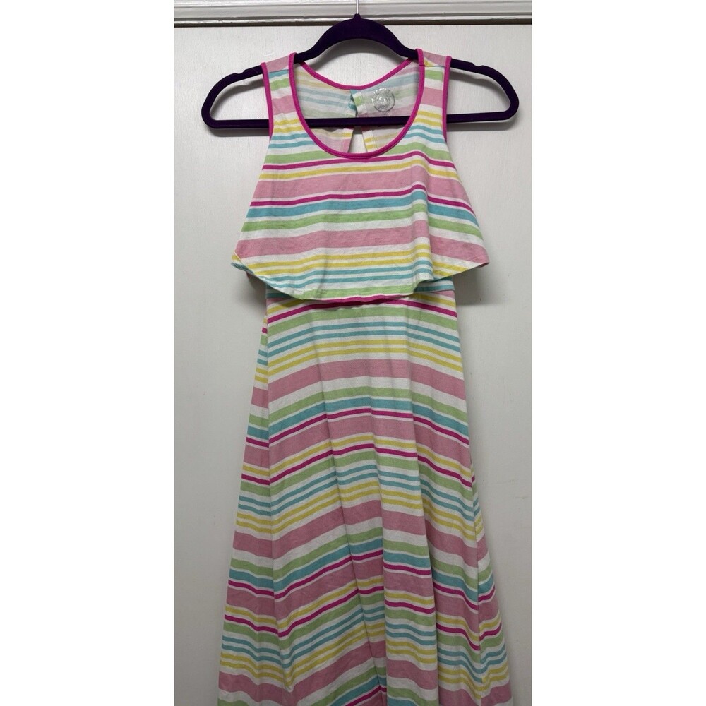SO Authentic Girls Maxi Dress Striped Multi-Color Size L/14